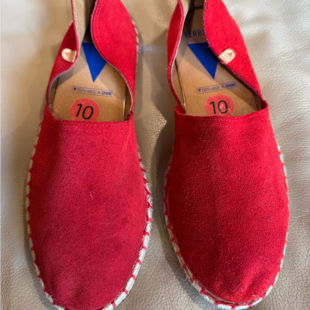 Women’s Summber shoes: Verbenas Carmen Red Leather Suede Flats